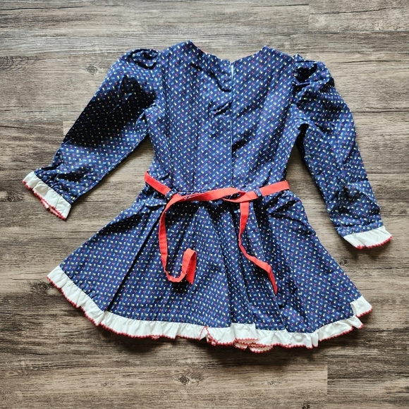 Vintage Handmade Floral Long Sleeved Dress - Picture 3 of 4